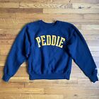 Champion Premium Reverse Weave Vintage ”PEDDIE“ Mens Sweatshirt Blue Size LARGE