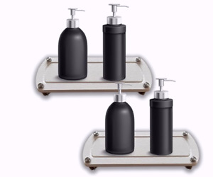 2 Pack Stone Sink Caddy Quik Drying Instant Dry Organizer for Kitchen-Bathroom