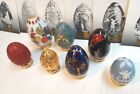 Lot Of 7 Franklin Mint Collector’s Treasury Eggs With Ring Stands And Cards