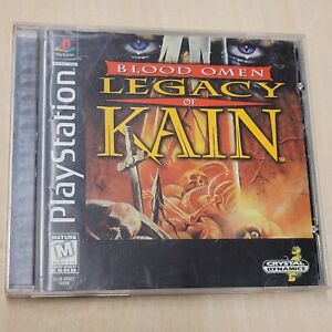 Blood Omen Legacy of Kain Sony PlayStation 1 PS1 Black Label With Manual