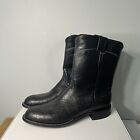 Cavenders Men’s 11 D Exotic Smooth Ostrich Black Leather Round Toe Cowboy Boots