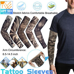 5 Pcs Unisex Tattoo Cooling Arm Sleeves Cycling Basketball UV Sun Protection US