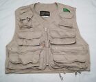 New Listingcortland fly fishing vest large beige deluxe 14 pockets water repellent