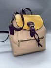 Coach C5788 Kleo Backpack Color Blocked Taupe Purple Multi Leather