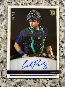 New Listing2022 Panini Chronicles Studio Cal Raleigh Holo Gold SSP Rookie Auto 18/20 READ