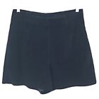 Esprit Vintage Black Velvet Side-Zip 100% Cotton Shorts Size 13/14 Y2K