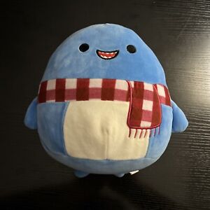 Squishmallow 8” Rey the Blue Shark With Scarf - Kellytoy!