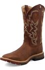 New Mens Steel Toe Twisted X Smokey Chocolate Leather Western Work Boots MXBW002