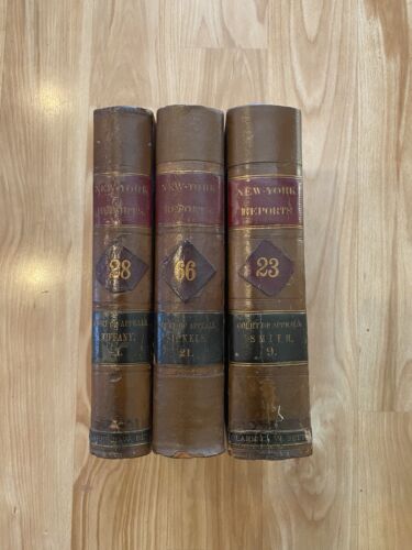 Antique Leather NY Law Books 1860-70’s