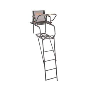 Guide Gear 15.5' Climbing Ladder Tree Stand for Hunting with Mesh Seat, Hunti...
