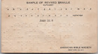 Sample of Revised Braille Alphabet American Bible Society vintage  f1
