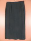 SK16971-TALBOTS Women's 100% Silk Long Pencil Skirt Dark Navy White Polka Dot 12