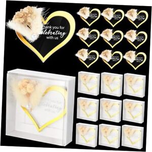 50 Pack Wedding Favors for Guests Acrylic Wedding Fridge Magnet Thank You Heart