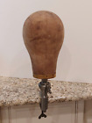 Antique Monseiur Charles Milliners Adult size mannequin head with clamp EUC