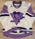 New ListingNEW Adidas MiC Authentic Pittsburgh Penguins Hockey Fights Cancer HFC Jersey 58