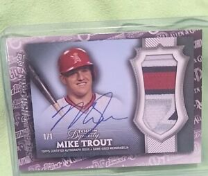 2021 Topps Mike Trout Through The Years Dynasty Auto Patch 1/1 Card TTY9-Reprint