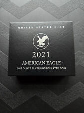 2021 W American Silver Eagle Proof Type 2 (21EGN) US Mint Box & C.O.A.