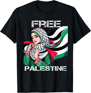 I Love Free Palestine Flag Save Gaza Strip Palestinian Unisex T-Shirt