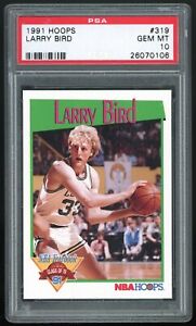 1991 NBA Hoops #319 LARRY BIRD PSA 10 GEM Celtics