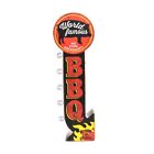 Light Up World Famous BBQ Tin Metal 3D Wall Sign LED Outdoor Patio Home Decor