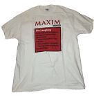Vtg Maxim Magazine White T Shirt xl Die Laughing Gotcha Hanes Mag Joke Y2k