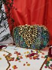 Floral Natural Seashell Inlaid Clutch Bag Bride Bag for Wedding Day Purse Wallet