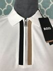 New With Tags White Hugo Boss Polo Shirt Men S, Mercerized Cotton, Rare Find