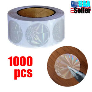 1000pcs 1 Inch Clear Sealing Sticker Round Shiny Patterns Security Seal Stickers