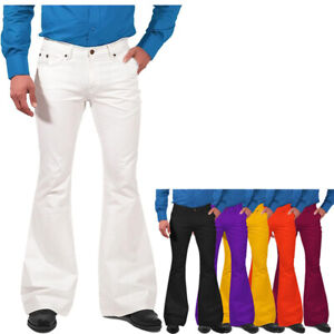 Mens Bell Bottom Jeans Pants,70s Bell Bottoms Vintage Denim Pants Jeans for Men