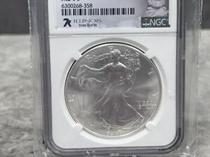New Listing2021 Silver Eagle U.S. State Series Illinois NGC MS70 Eagle Landing T-2