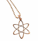 20” Red Toned Copper Atom Ball Chain Necklace