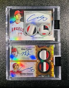 Topps Dynasty 2023 and 2022 Dual Patch Auto /5  SHOHEI OHTANI & MIKE TROUT