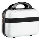 NEW.Hard Shell Cosmetic Travel Case, White, 11.8