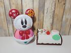 Tokyo Disney Snowman Mickey Minnie Figure Candy Case & Cake Sweet Christmas LOT