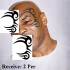 2 Per Mike Tyson Tribal Temporary Tattoo Black Tribal Design Face Tattoo Men