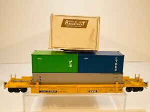 NIB 1990s Right-Of-Way ROW O Scale Trailer Train TTX Container Husky Stack Car 2