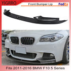 For 11-16 BMW F10 5 Series M Sport Front Bumper Lip Splitter Carbon Fiber Style