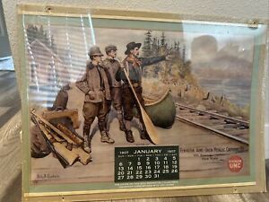 1907 REMINGTON 2002 Reproduction Calendar  “Going In” Remington Arms- Union UMC