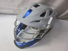 Cascade S Lacrosse Helmet OSFM Grey Royal Blue Adjustable Lax with Chin Strap