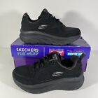 Skechers Women's D’Lux Walker Black Lace up Sneakers Shoes Size 6