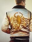 Designer Drive Stylish Satin Fitted Ryan Gosling Men Scorpion Movie Jacket
