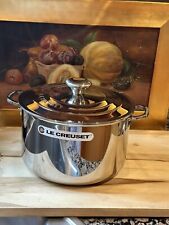 Le Creuset Stainless Steel Stock Pot 7 QT New