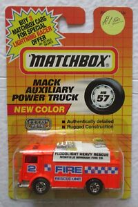 Matchbox Mack Auxiliary Power Truck #57 New Color 1:64 Scale Diecast 1991