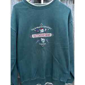Vintage Mens Greatest Outdoorsman Crewneck Sweater medium