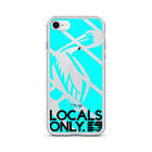 Locals Only iPhone Case Large Sideways Pelican Small Logo Teal Black