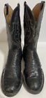 Lucchese 2000 Full Quill Ostrich Black Cowboy Boots (T007702) Mens 10.5 D