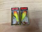 Rapala Skitter Pop lure SP-5 HCL new old stock discontinued clown lot of 2 balsa
