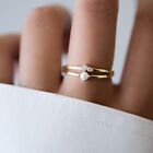 Dainty Pearl Ring Zircon Ring 14k Gold Ring Bridal Jewelry Gift For Women