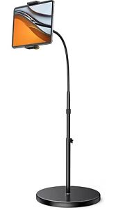 Lamicall FT01 Black Portable Adjustable Height Swivel Tablet Floor Stand