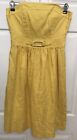 Banana Republic Strapless Linen Dress with Pockets Size 0 Yellow